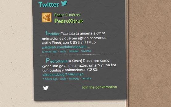 Ejemplo del widget de Xitrus.es con el fondo transparente.